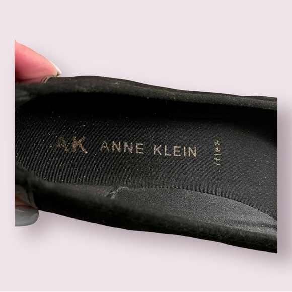 Ann Klein Iflex Black Ballet Flats Gold Accents Patent Leather Toe Size 8.5 - Picture 5 of 6